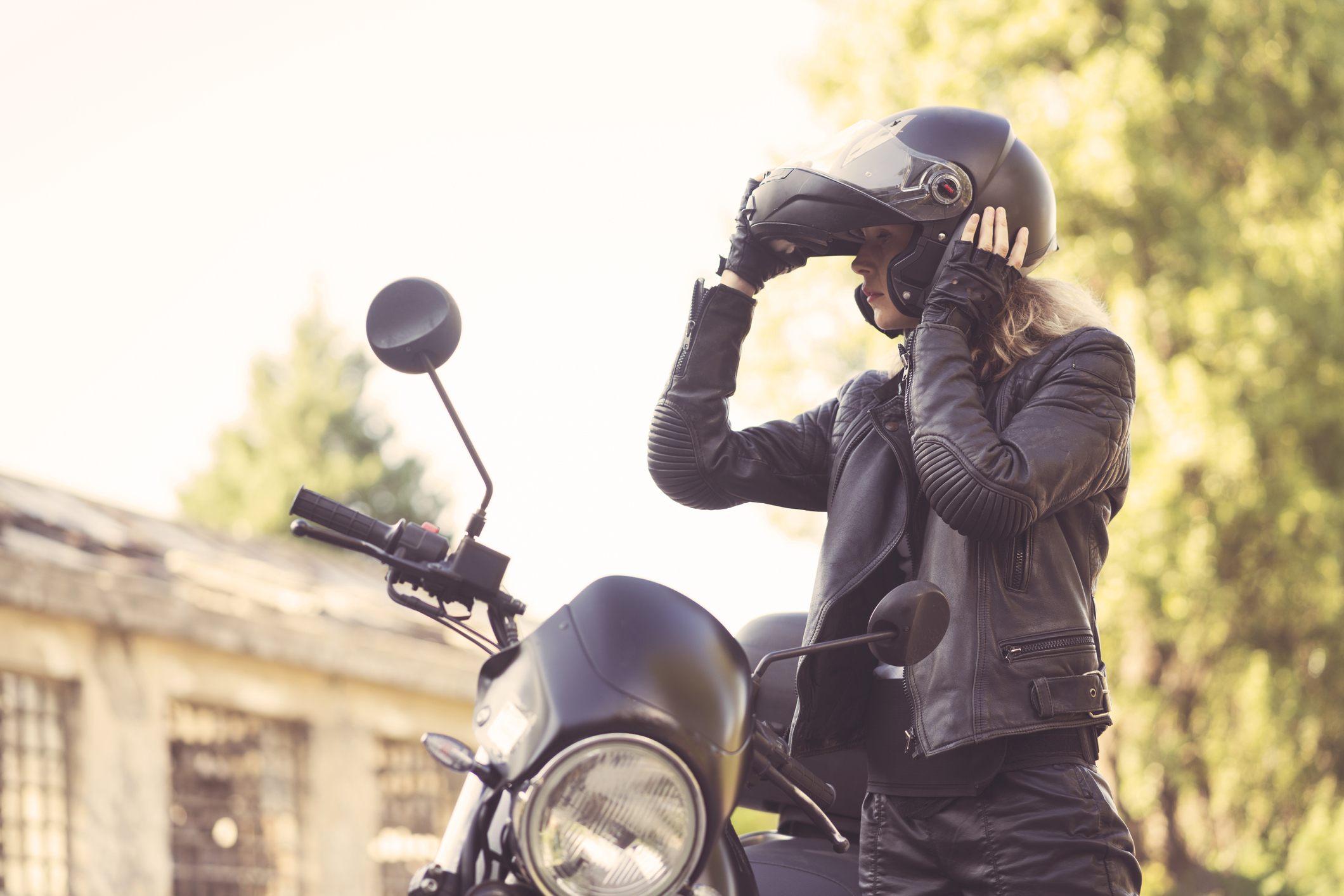 Biker woman